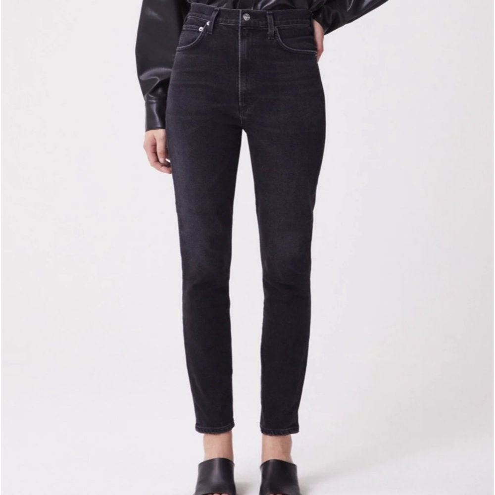 Agolde Pinch Waist Skinny 25 in Hotline (Black) EUC